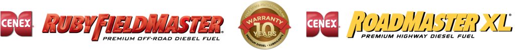 Cenex Ruby FieldMaster, Cenex Total Protection Plan and Cenex RoadMaster XL logos