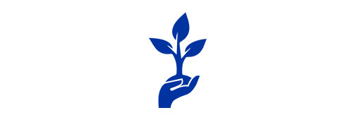 Hand growing in a plant icon